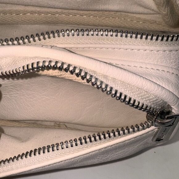 John Galt Brandy Melville White Multi Zippered Made In Italy Belt Bag Fanny Pack - Picture 10 of 13